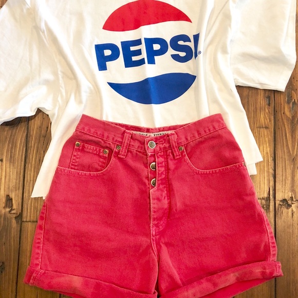 Zena Pants - Zena Red Vintage high waisted shorts